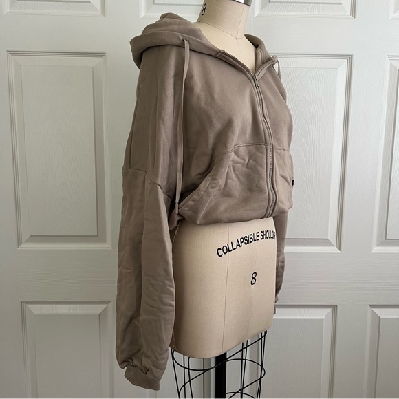 POPFLEX | Taupe Zip Cloud Hoodie | S/M - Picture 3 of 12
